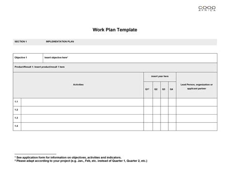 Work Plan 40 Great Templates And Samples Excel Word Template Lab