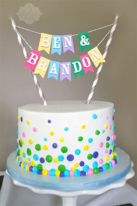 Confetti Cake For A Twins Birthday