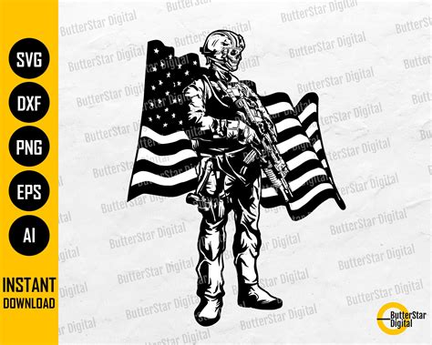 American Soldier Skeleton Svg Us Military Svg Us Army Etsy