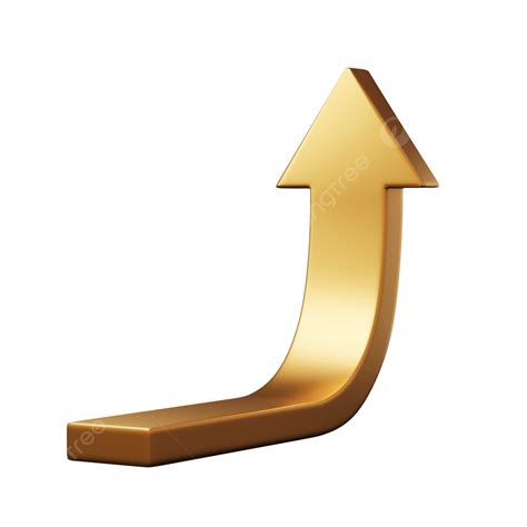 Stock Market 3d Transparent Png 3d Icon Of Gold Arrow Wealth Business