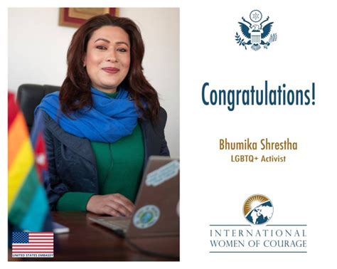 Nepali Transgender Rights Activist Bhumika Shrestha Wins Int L Women Of Courage Award