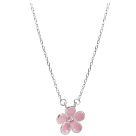Daisies Cherry Blossoms 925 Sterling Necklaces And Pendants Sakura Flower