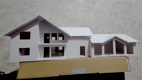 Foam Board Model Making House Architectural Model Part 2 Youtube