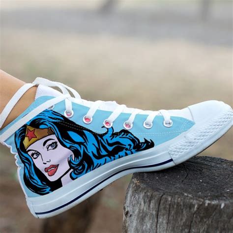 Wonder Woman Shoes Custom Canvas Sneakers For Kids And Adults