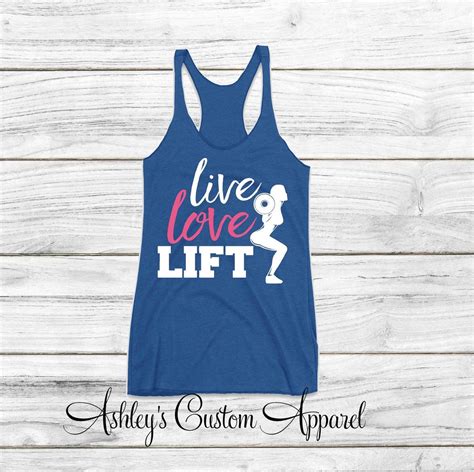Womens Fitness Tank Live Love Lift Girls Who Lift Work Out Etsy