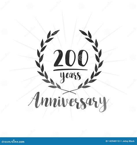 200th Anniversary Design Template 200 Years Logo 200 Years Vector And