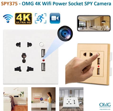 Spy375 Omg 4k Wifi Power Socket Hidden Spy Camera New Preorder Only Omg Solutions