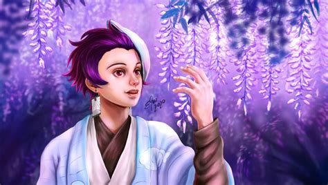 Tanjiro Kamado First Time Seeing Wisteria By Artbyeru On Deviantart