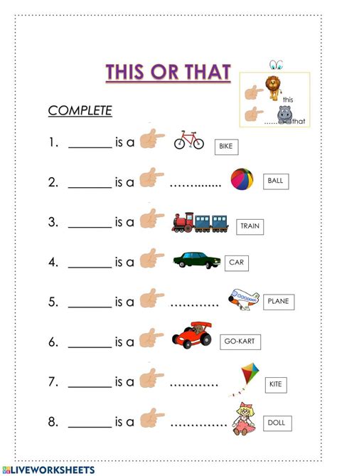 Demonstratives Interactive And Downloadable Worksheet You Can Do The E