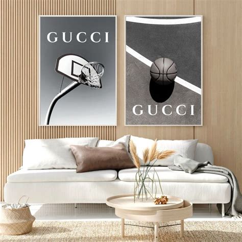 Gucci Print Gucci Wall Art Gucci Poster Fashion Wall Art Black Etsy