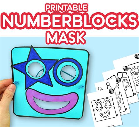 Numberblocks Mask 2 To 5 Block Birthday Party Block Birthday Fun