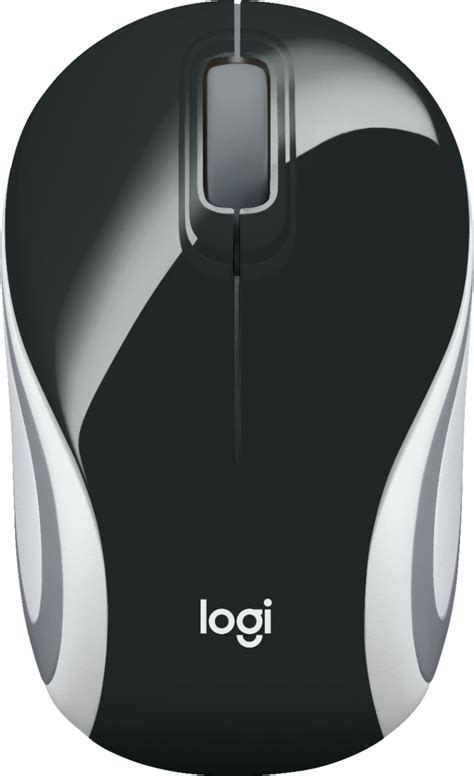 Logitech M187 Mini Wireless Optical Ambidextrous Mouse Black White