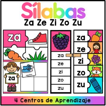 Silabas Con Zz Za Ze Zi Zo Zu By The Bilingual Rainbow Tpt