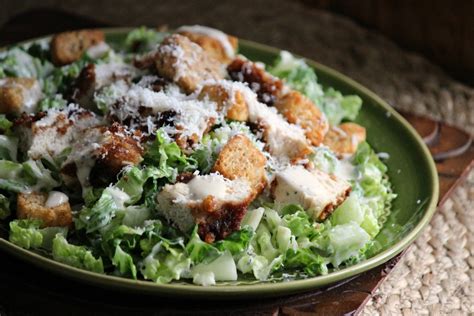 Crouton Crusted Chicken Caesar Salad