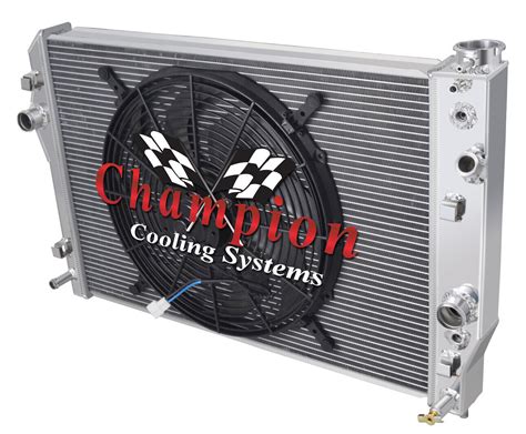 RN Champion Row Radiator W Fan For Chevrolet Camaro V Engine EBay