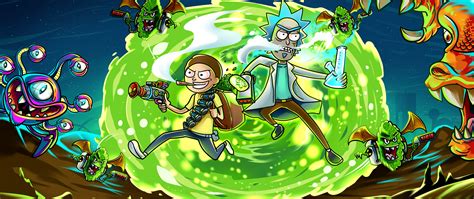 2560x1080 Rick And Morty In Another Dimension Illustration 2560x1080