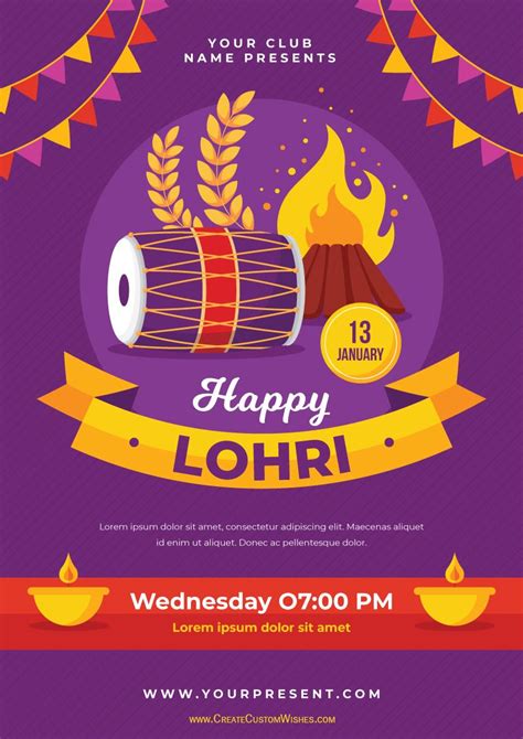 Free Online Create Lohri Invitation Cards Invitation Cards Happy