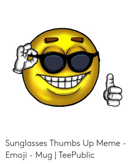 Download Sunglasses Thumbs Up Emoji Png Png And  Base
