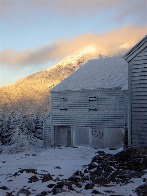 Frozen Snow Mountain Hut Building Winter Icy 12 Inch By 18 Inch