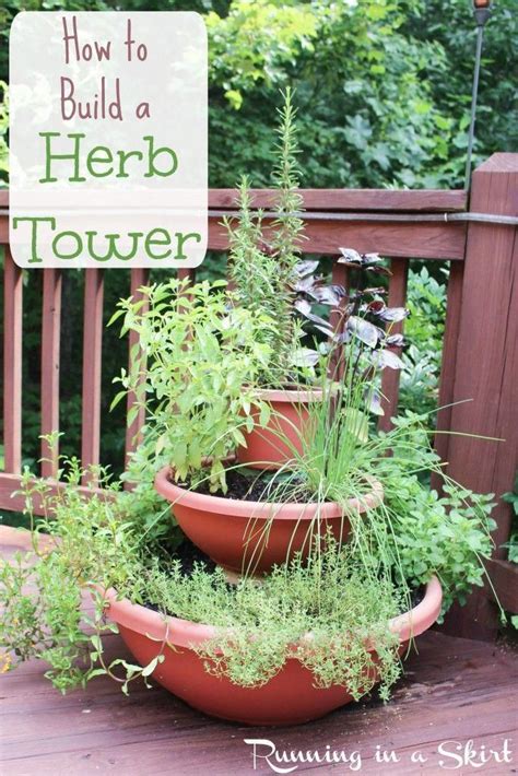 How To Build A Herb Tower Garden Diy Vertical Planter Using Containers