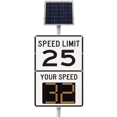 Radar Speed Signs Solar Powered Long Visibility Distance Traffic