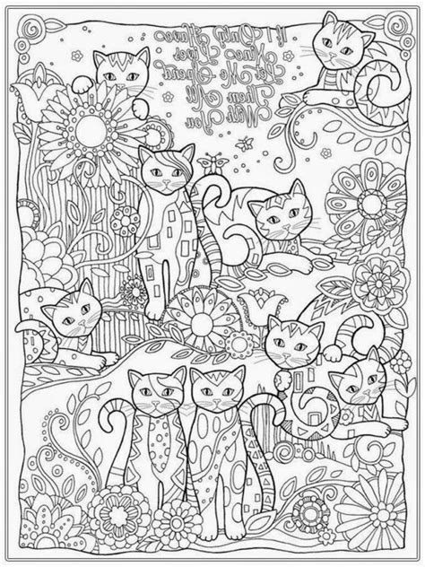 Abstract Cat Printable Coloring Page Coloring Home