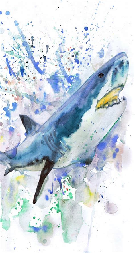 This Item Is Unavailable Etsy Shark Art Shark Painting Great White Shark Art