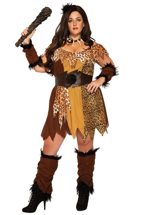 captivating cave woman plus size costume