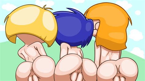 Rule 34 3girls Anus Ass Blonde Hair Blue Hair Butt Ed Edd N Eddy Female From Behind Human