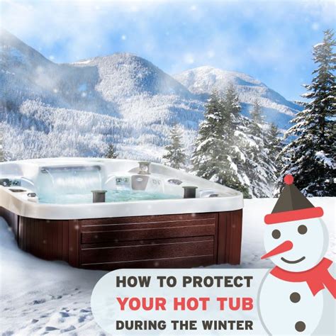 A Hot Tub In The Snow With A Snowman Next To It
