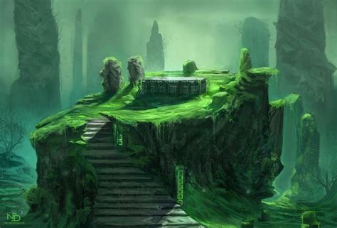 Ancient Altar By Nele Diel On Deviantart Fantasy Landscape Fantasy