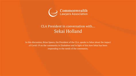 Partner at steven thiru & sudhar partnership. CLA President in Conversation with Sekai Holland | News | CLA