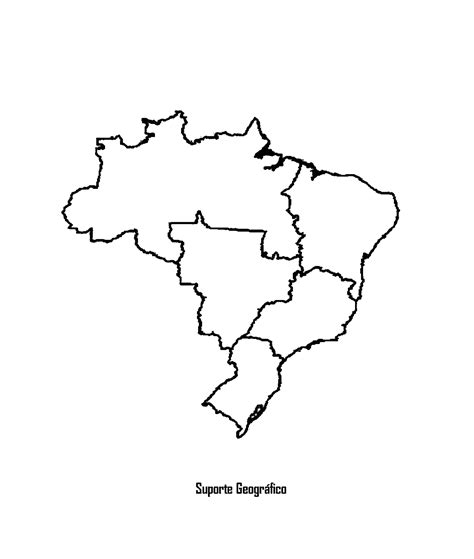 Mapa Do Brasil Regiões Para Pintar ENSINO