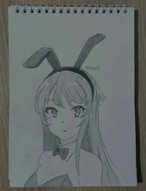 Mai Sakurajima From Bunny Girl Senpai Desenhos De Cartões Desenho De