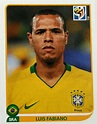 Luis Fabiano of Brazil. 2010 World Cup Finals card. Africa Do Sul ...