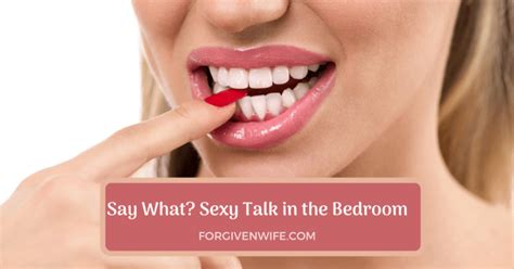 say what sexy talk in the bedroom the forgiven wife