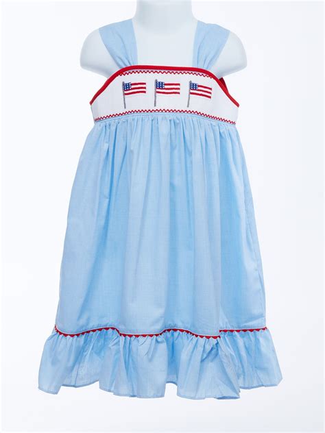 Celebrate The 4th Of July In A Smocked Frock Frocks Cute Dresses