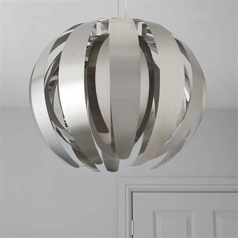 A recessed look without the cost of installing recessed lights. Acrux Brushed Chrome Effect Pendant Ceiling Light ...