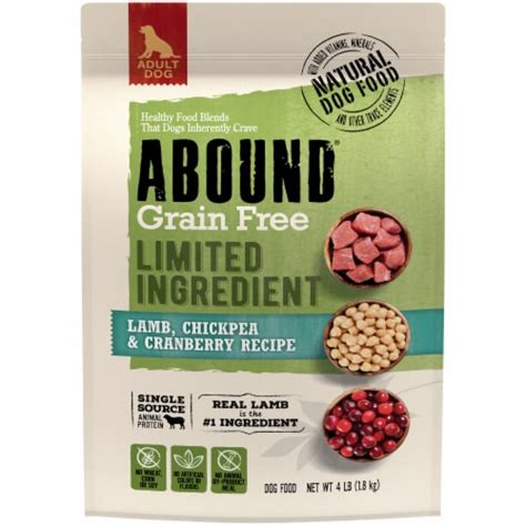 Abound Grain Free Lamb Chickpea And Cranberry Recipe Adult Dry Dog Food