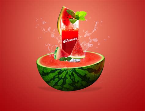 Watermelon Juice Poster Design By Usama Mumtaz On Dribbble