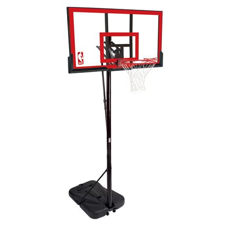 Spalding 48 Polycarbonate Portable Basketball Hoop Redclear