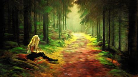 Painting Forest Wallpapers Hd Desktop And Mobile