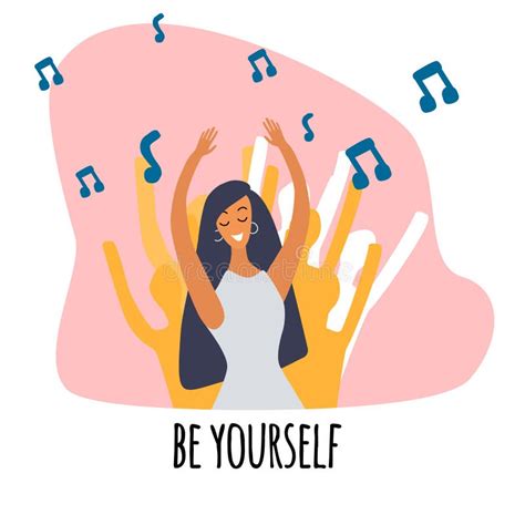 Happy With Yourself Alone Life Single Life Stock Vector