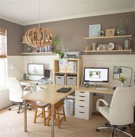Inspiring Double Desk Home Office Design Ideas 20 Magzhouse