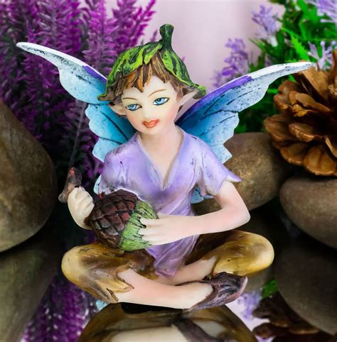 Buy Ebros T Enchanted Fairy Garden Wild Acorn Boy Faerie Figurine 3