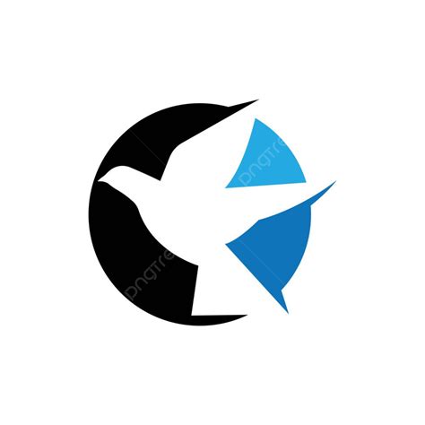 Gambar Ilustrasi Vektor Template Logo Merpati Sayap Burung Keanggunan