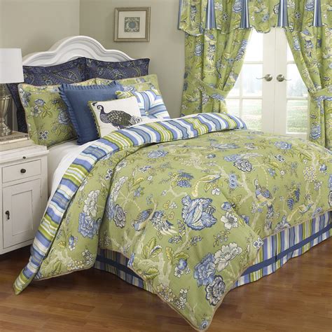 Featuring gold and dark blue as the prominent colors, this is a statement set that will take your bed to. Waverly Casablanca Bedding Collection: King Size Comforter ...