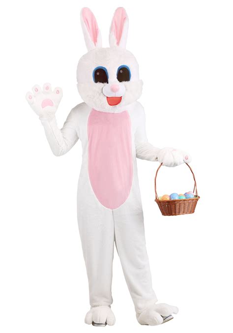 Plus Size Mascot Easter Bunny Costume For Adults
