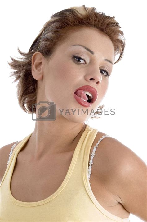 Sexy Woman Licking Her Lips Royalty Free Stock Image Stock Photos