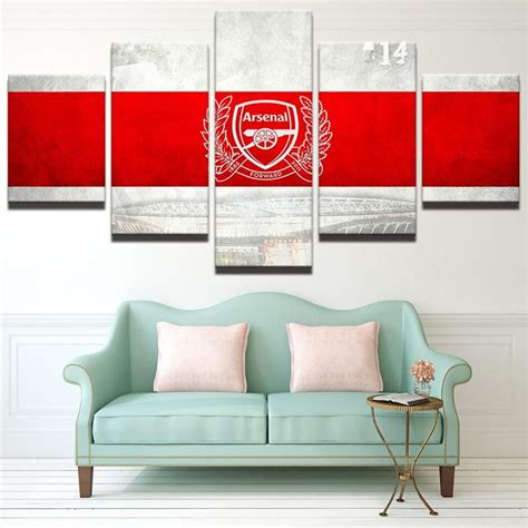 Arsenal Soccer Football 5 Panel Canvas Wall Art Print Wall Art Prints